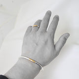 BT-01 TSUKI TO TAIYO BANGLE(24K GOLD ACCENT)  /  月と太陽 バングル (K24＆999SV)