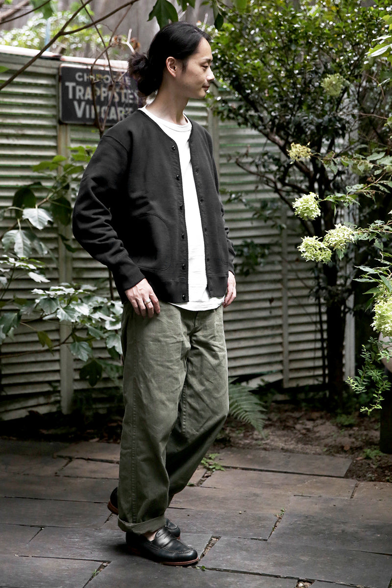 【2024SS COLLECTION】"MOTOR NEW VINTAGE"  OLD LOOPWHEEL COTTON SWEAT CARDIGAN  旧吊り編みコットン スウェットカーディガン