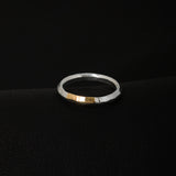 RTN-10 TSUKI TO TAIYO NATIVE STAMP RING (24K GOLD ACCENT)  /  月と太陽　ネイティブスタンプ リング