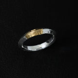 RTN-11 TSUKI TO TAIYO NATIVE STAMP RING (24K GOLD ACCENT)  /  月と太陽　ネイティブスタンプ リング