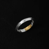 RTN-11 TSUKI TO TAIYO NATIVE STAMP RING (24K GOLD ACCENT)  /  月と太陽　ネイティブスタンプ リング