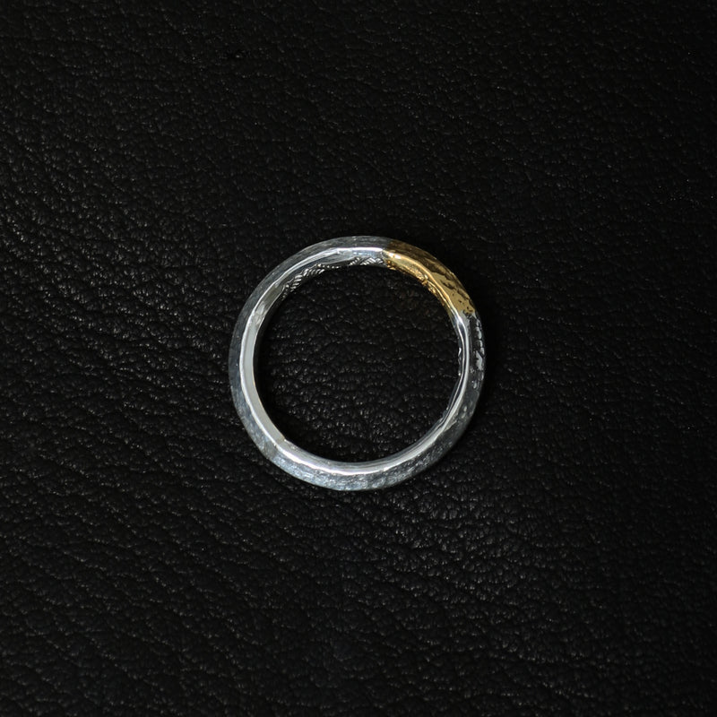 【2023AW COLLECTION】RTN-11 TSUKI TO TAIYO NATIVE STAMP RING (24K GOLD ACCENT)  /  月と太陽　ネイティブスタンプ リング