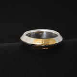 RTN-12 TSUKI TO TAIYO NATIVE STAMP RING (24K GOLD ACCENT)  /  月と太陽　ネイティブスタンプ リング