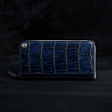 【2023スペシャル 】 FW1 ブライドルクロコ×ブライドルレザー ジップロングウォレット
