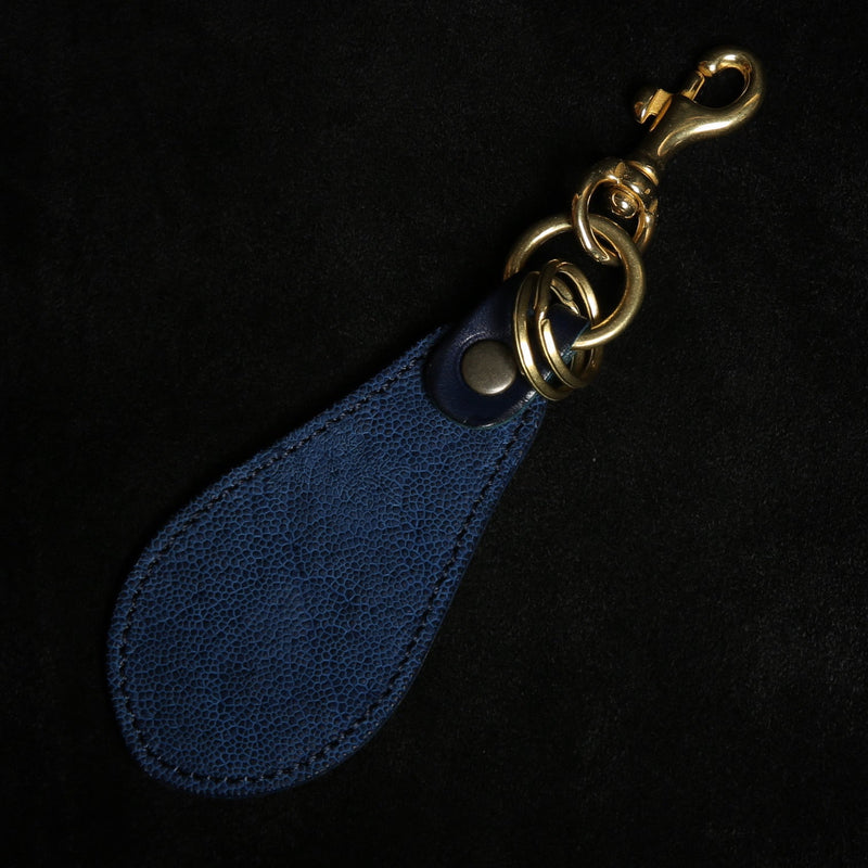 【2025 SPECIAL】KH10 藍染エレファント×ハーマンオーク 靴べらキーホルダー