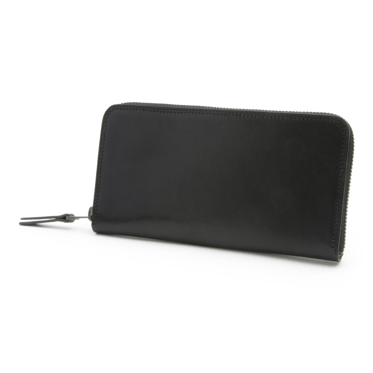 FW1D ≪BLACK≫ HAND-DYED ZIP LONG WALLET / 手染めジップ