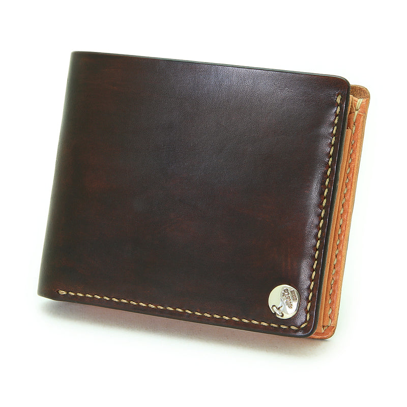 W1D ≪DARK BROWN≫ HAND-DYED  SHORT WALLET / 手染めショートウォレット