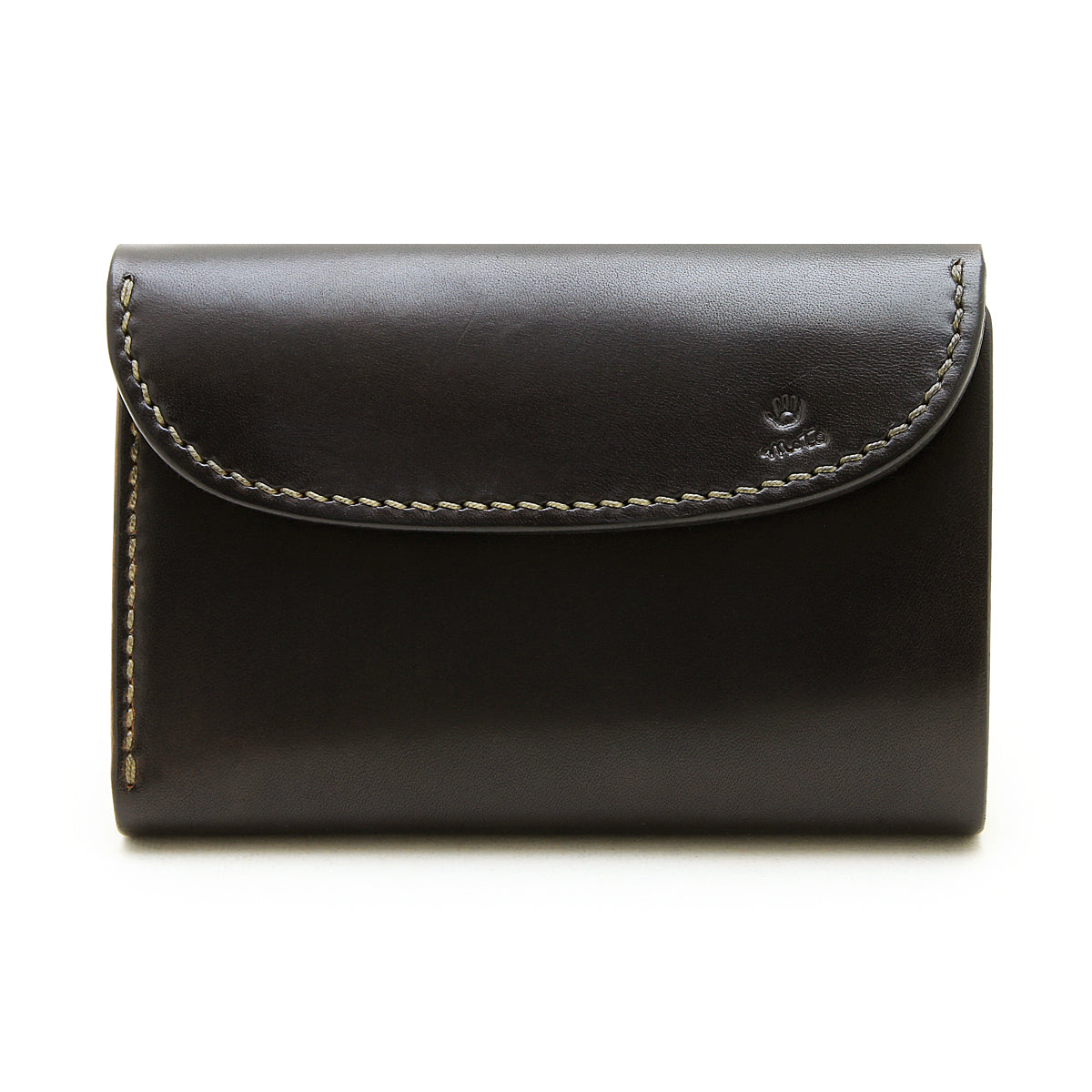 W6D ≪BLACK≫ HAND-DYED MIDDLE WALLET / 手染めミドル