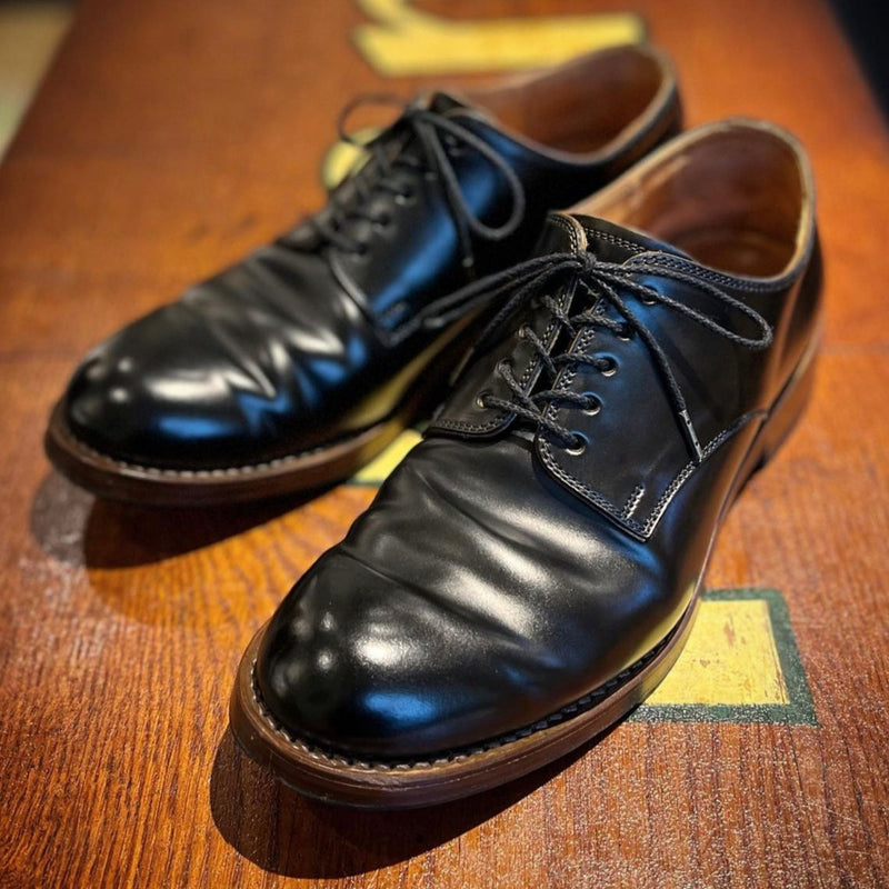 #2100 CORDOVAN PLAIN TOE SHOES BLACK コードバンプレーントゥシューズ ブラック