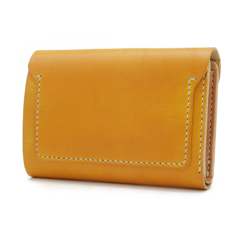 W6D ≪YELLOW≫ HAND-DYED MIDDLE WALLET / 手染めミドルウォレット