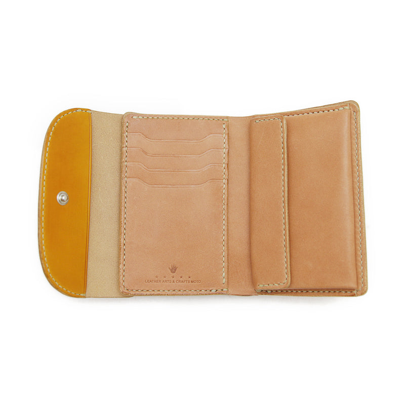 W6D ≪YELLOW≫ HAND-DYED MIDDLE WALLET / 手染めミドルウォレット