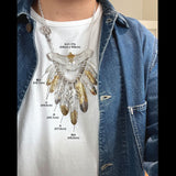 MOTOR FT-11L , FEATHER PENDANT (18K GOLD ACCENT) , SMALL , LEFT /  K18メタル付小フェザー(左)