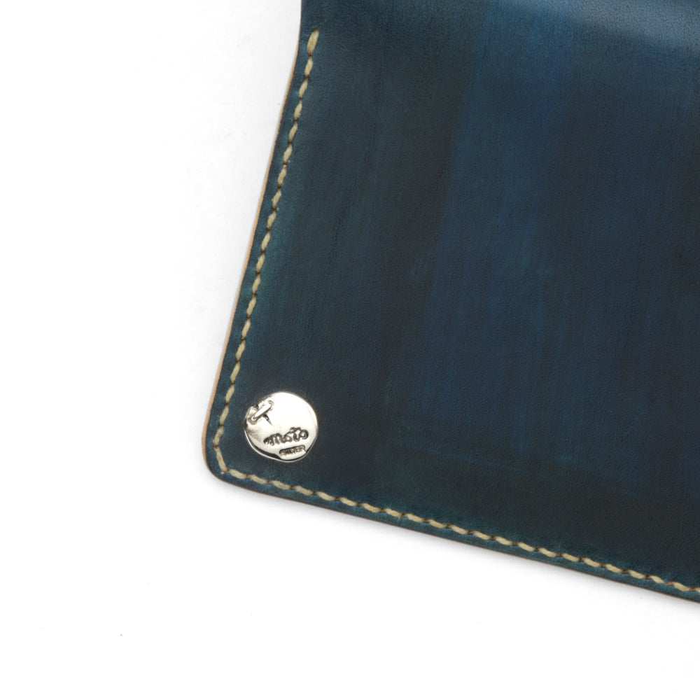 W2D ≪NAVY≫ HAND-DYED MIDDLE WALLET / 手染めミドルウォレット