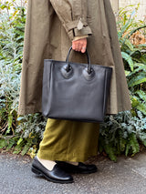 BAG45 ≪BLACK≫ OILED COW 2WAY BAG SMALL / オイルドカウレザー バッグ スモール