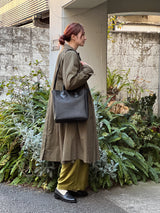 BAG45 ≪BLACK≫ OILED COW 2WAY BAG SMALL / オイルドカウレザー バッグ スモール