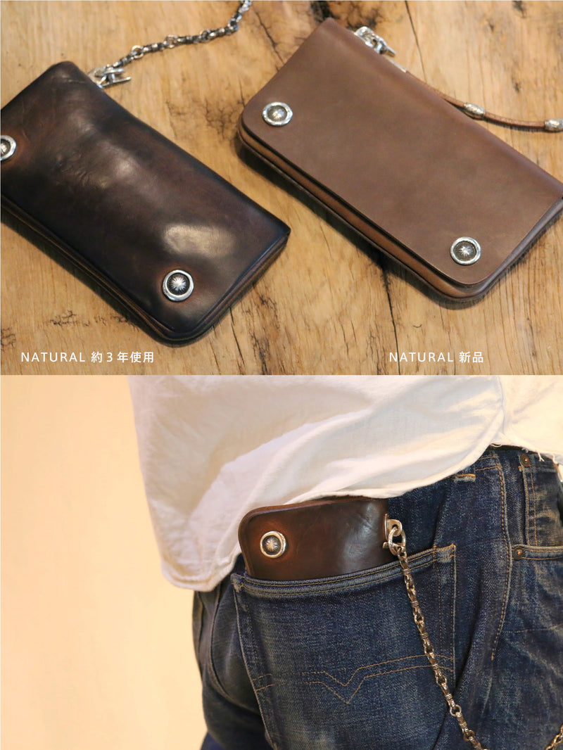 "MOTOR NEW VINTAGE"  HORWEEN CHROMEXCEL TRACKER'S WALLET  ホーウィン クロムエクセル トラッカーズウォレット