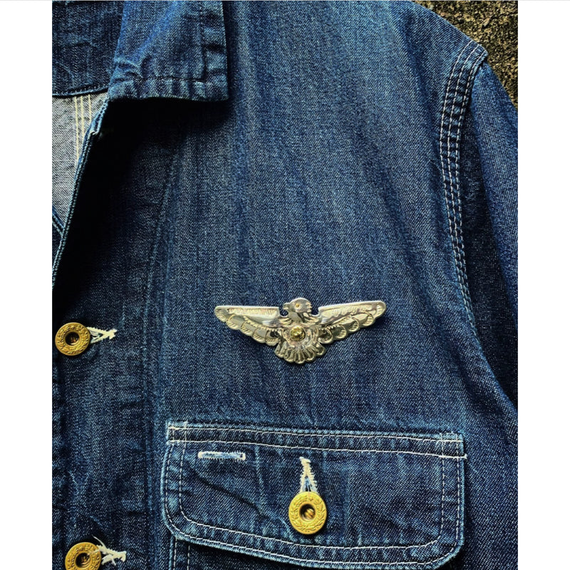 PIN-01 , THUNDERBIRD PIN (K24&K18GOLD ACCENT)  /  K24&K18メタル付サンダーバード ブローチ