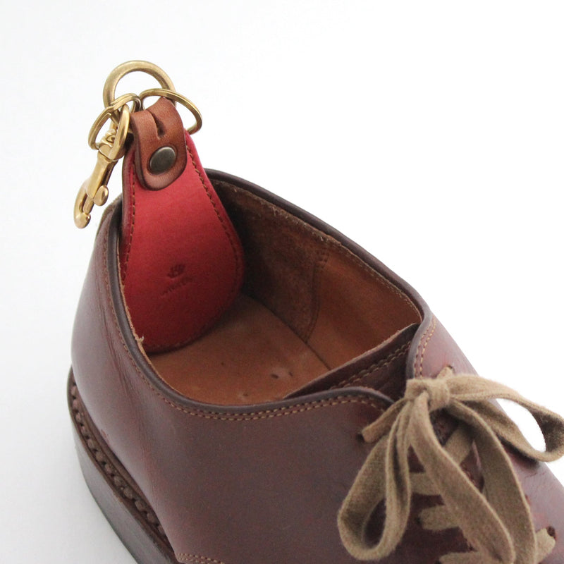 KH10D ≪YELLOW≫ HAND-DYED SHOEHORN KEY HOLDER / ハンドダイ 靴べらキーホルダー