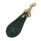 【2025 SPECIAL】KH10 ハンドダイ・ヌメクロコ × ハンドダイ・ベルギーヌメ ≪GREEN≫ 靴べらキーホルダー