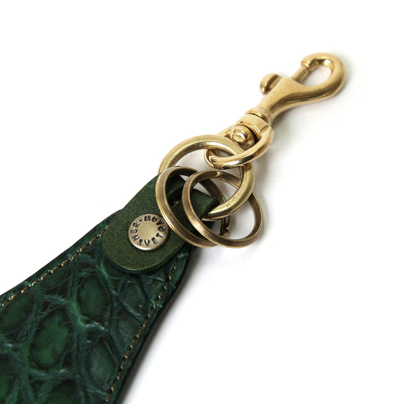 【2025 SPECIAL】KH10 ハンドダイ・ヌメクロコ × ハンドダイ・ベルギーヌメ ≪GREEN≫ 靴べらキーホルダー