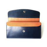 【2025 NEW COLLECTION】LW2 ハンドダイ・ヌメクロコ × ハンドダイ・ベルギーヌメ ≪NAVY≫ ロングウォレット
