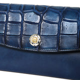 【2025 NEW COLLECTION】LW2 ハンドダイ・ヌメクロコ × ハンドダイ・ベルギーヌメ ≪NAVY≫ ロングウォレット