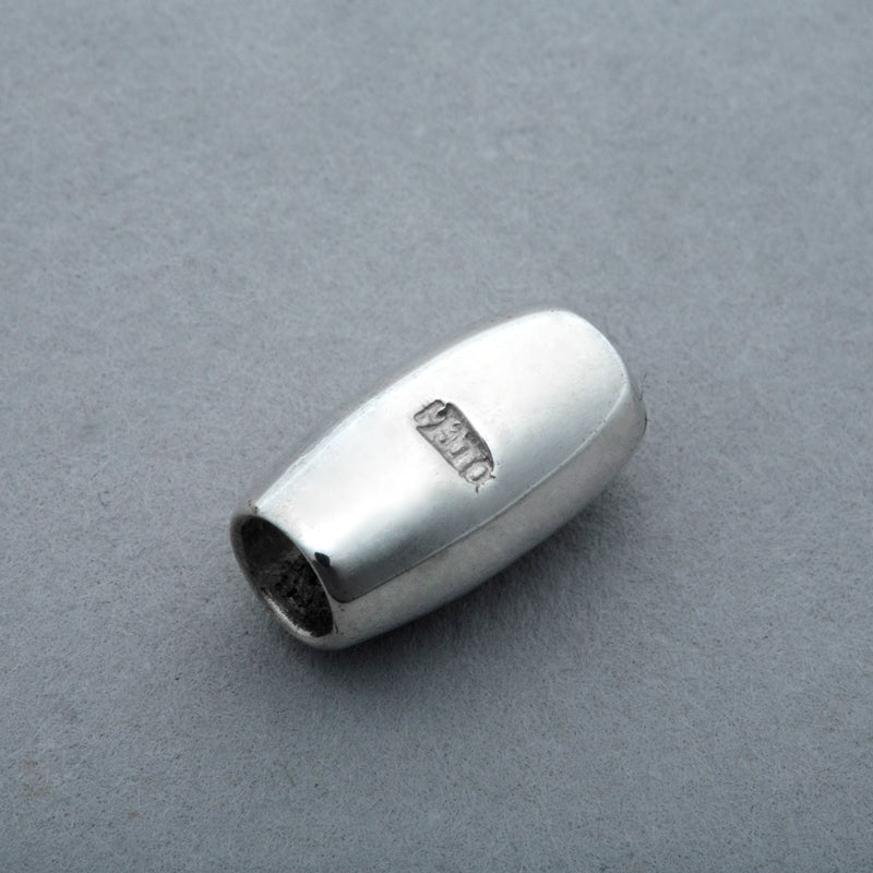 MOTOR PBD-03S , SOLID SILVER PLANE PIPE BEAD , SHORT /  銀無垢プレーンショートパイプビーズ