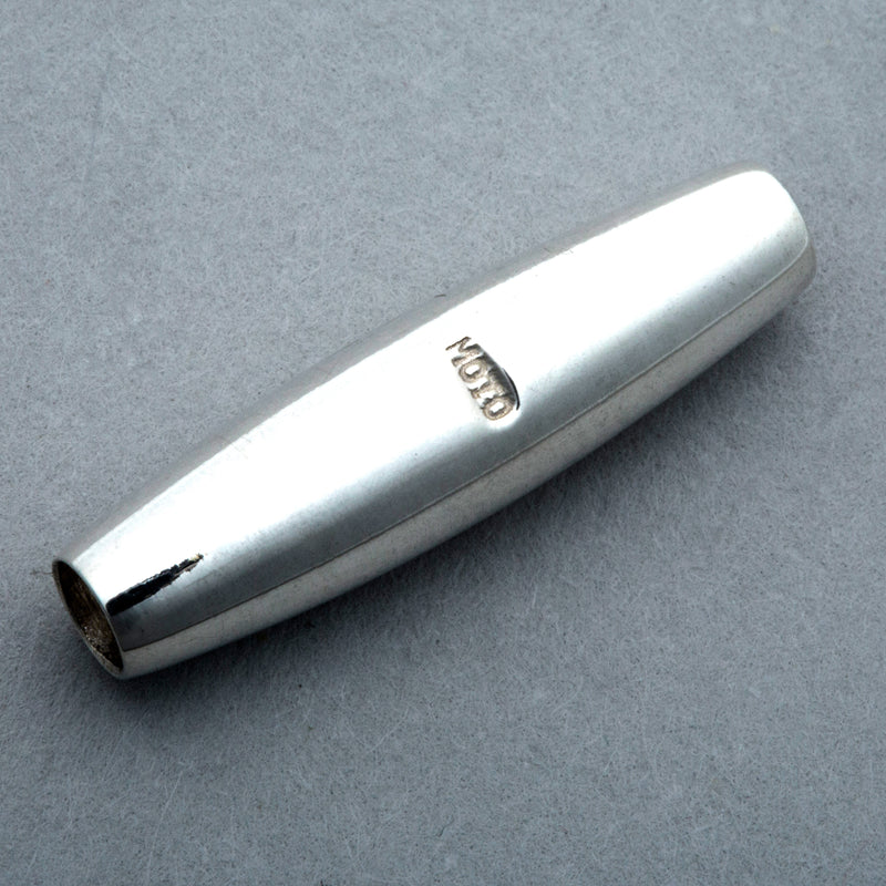 MOTOR PBD-03L , SOLID SILVER PLANE PIPE BEAD , LONG /  銀無垢プレーンロングパイプビーズ