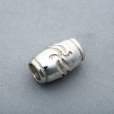 MOTOR PBD-02 , SOLID SILVER  PIPE BEAD (ARABESQUE)  /  銀無垢唐草パイプビーズ