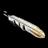 MOTOR FT-01L , FEATHER PENDANT (18K GOLD ACCENT) , LARGE , LEFT /  先金大フェザー(左)