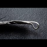 FT-03L , FEATHER PENDANT (18K GOLD ACCENT) , LARGE ,  LEFT /  K18メタル付大フェザー(左)
