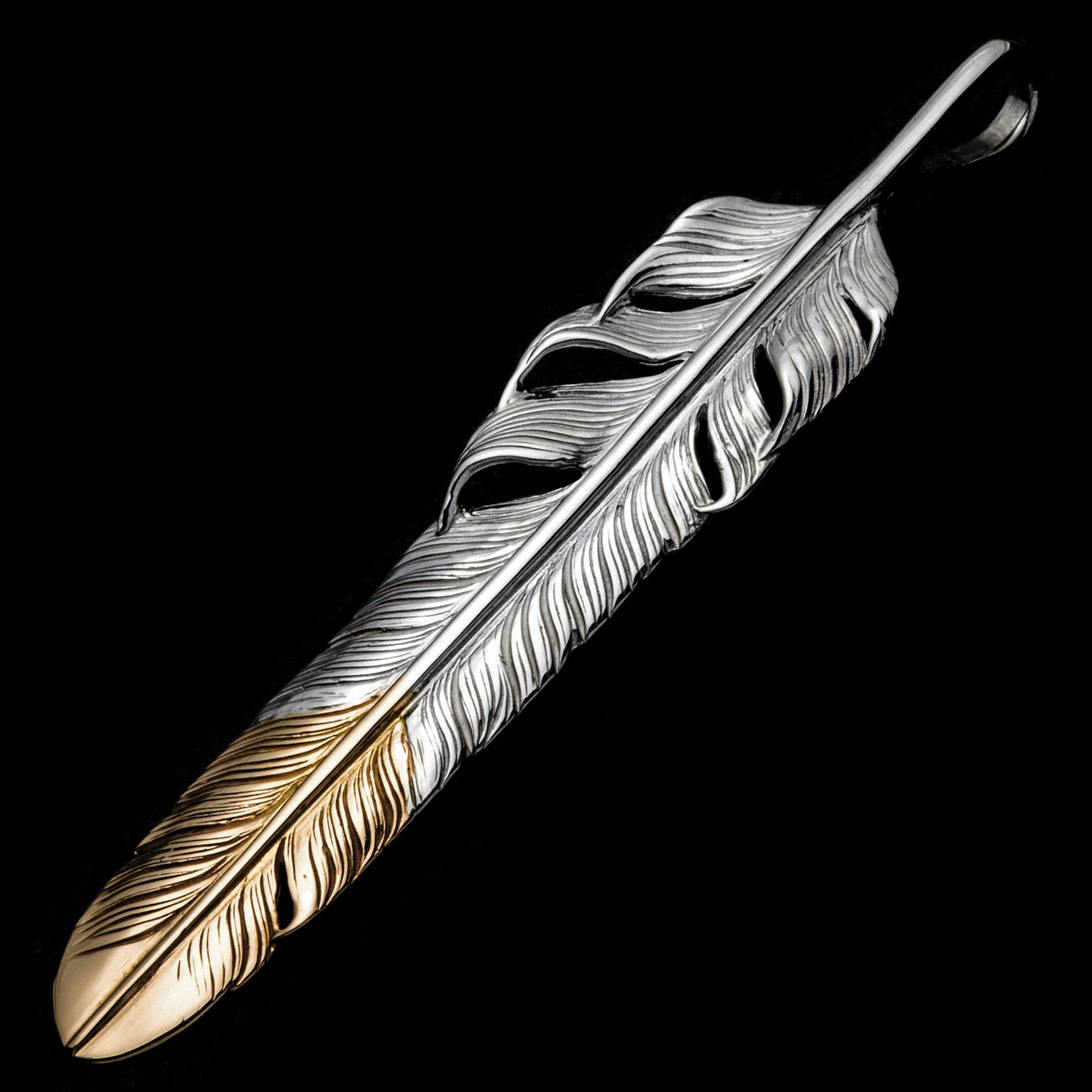 アクセサリー MEDIUM FEATHER TOP 18K KAZEKIRI FEATHER TOP (L) | LARRY SMITH(ラリースミス