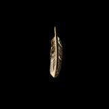 MOTOR FTG-04R , K18 GOLD FEATHER PENDANT ,  X-SMALL , RIGHT /  全金極小フェザー(右)