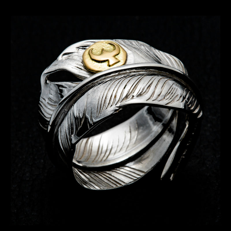 MOTOR RG-01 , KAZEKIRI FEATHER RING (18K GOLD ACCENT) / K18メタル