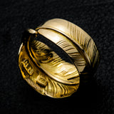 RGG-01 , K18GOLD KAZEKIRI FEATHER RING  /  K18全金風切りフェザーリング