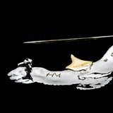 PIN-05 , EAGLE PIN (K24&K18GOLD ACCENT)  /  K18ゴールドヘッドK24メタル付極小イーグル ブローチ