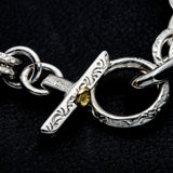 MOTOR BR-01 , UEDA HANDMADE CHAIN BRACELET (18KGOLD ACCENT)  /  K18メタル付ウエダハンドメイドチェーンブレスレット（ (Tバータイプ））