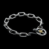 BR-03 , UEDA HANDMADE CHAIN BRACELET (18KGOLD ACCENT)  /  K18メタル付ウエダハンドメイドチェーンブレスレット