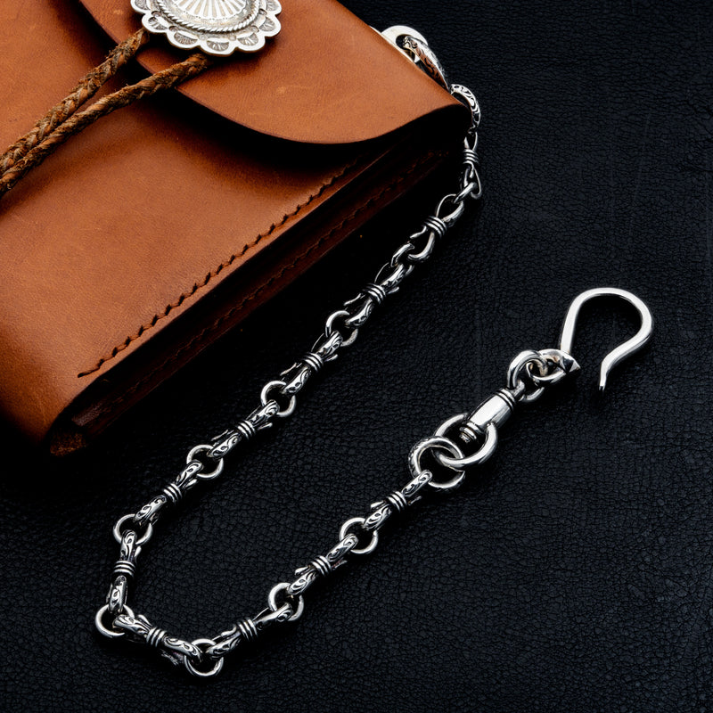 RIBBON PARTS WALLET CHAIN (ARABESQUE) , SMALL /  唐草小リボン ウォレットチェーン