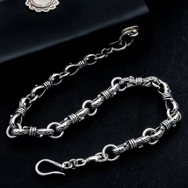 RIBBON PARTS WALLET CHAIN (ARABESQUE) , LARGE /  唐草大リボン ウォレットチェーン