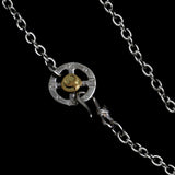CH-18 , THIN ROUND CHAIN , WHEEL(18KGOLD ACCENT) , SMALL , S-TYPE HOOK/  細丸チェーン 、K18メタル付小ホイール、S字フック