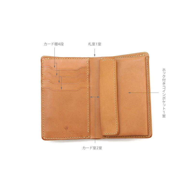 W2D ≪BURGUNDY≫ HAND-DYED MIDDLE WALLET / 手染めミドルウォレット