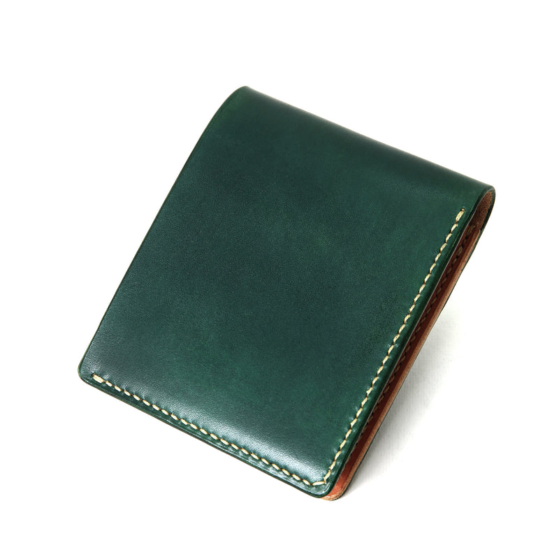 【2025 SPECIAL】W1 ハンドダイ・ヌメクロコ × ハンドダイ・ベルギーヌメ ≪GREEN≫ ショートウォレット