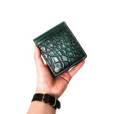 【2025 SPECIAL】W1 ハンドダイ・ヌメクロコ × ハンドダイ・ベルギーヌメ ≪GREEN≫ ショートウォレット