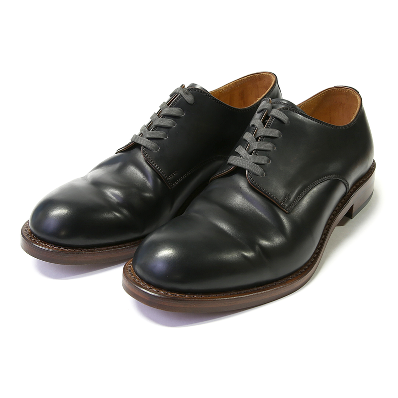 #2100 CORDOVAN PLAIN TOE SHOES BLACK コードバンプレーントゥシューズ ブラック