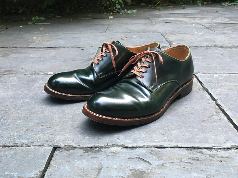 2100 CORDOVAN PLAIN TOE SHOES GREEN コードバンプレーントゥシューズ